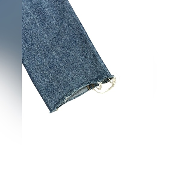 Pistola button fly high rise Distressed Blue Denim Jeans Size 26 - Picture 8 of 8